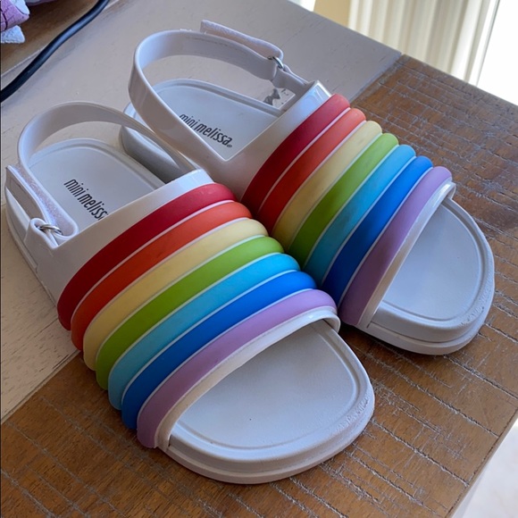 Mini Melissa Other - Melissa Girl's Mini Beach Slide Sandal Rainbow